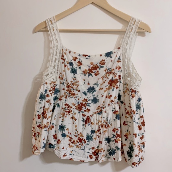 dRA Los Angeles Women’s X-Small Cropped Floral Sleeveless Top - Picture 1 of 6